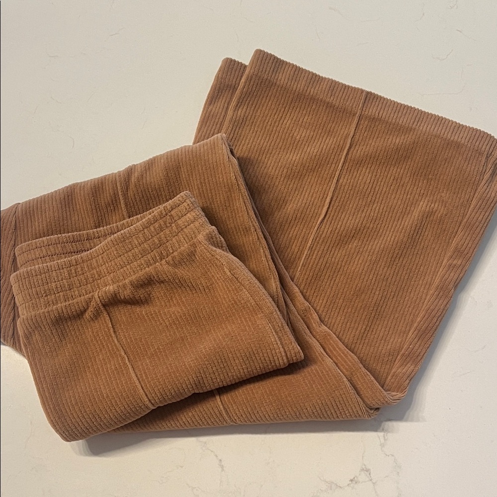 aerie Corduroy Wide Leg Pants in Camel